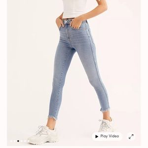 Free People Raw High Rise Jegging Sierra Wash Sz 31
